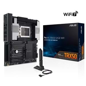 ASUS PRO WS TRX50-SAGE WIFI DDR5 3XM.2 USB WIFI7 (AMD THREADRIPPER PRO 9000/7000 WX SERİLERİ İLE UYUMLU) 