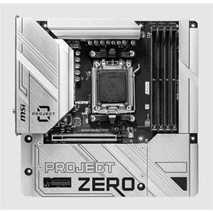 MSI B650M PROJECT ZERO DDR5 7600MT/S 1XHDMI 1XDP 2XM.2 USB MATX AM5 (AMD AM5 9000/8000/7000 SERİ İLE UYUMLU) 