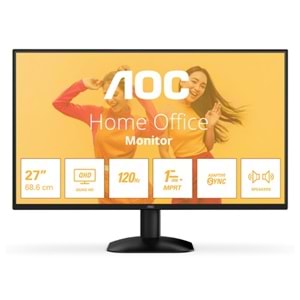 27 AOC Q27B35S3 IPS 1MS 120MHZ 1XHDMI 1XDP 2K QHD 2560X1440 FLICKER-FREE VESA SİYAH 