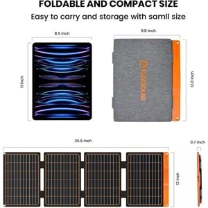 FLEXSOLAR S40 USB ÇIKIŞLI SOLAR PANEL 40W 