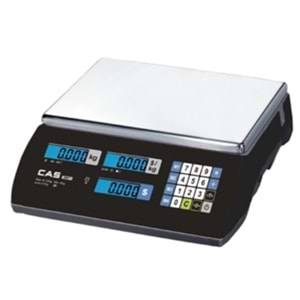 CAS ER JR 30KG LCD EKRAN BOYUNSUZ FİYAT HESAPLAMALI TERAZİ 