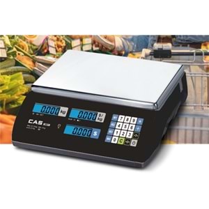 CAS ER JR 30KG LCD EKRAN BOYUNSUZ FİYAT HESAPLAMALI TERAZİ 