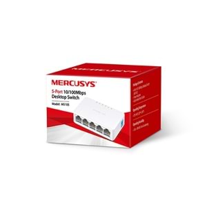 TP-LINK MERCUSYS MS105 5 PORT 10/100 PLASTİK KASA SWITCH 