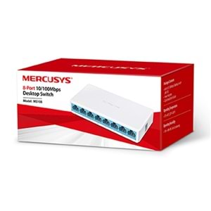 TP-LINK MERCUSYS MS108 8 PORT 10/100 PLASTİK KASA SWITCH 