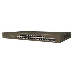 IP-COM G5328F 24 PORT GIGABIT + 4X1GB SFP UPLINK L3 YÖNETİLEBİLİR RACKMOUNT SWITCH 