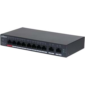 DAHUA CS4010-8ET-110 8 PORT 10/100 110W POE + 2 PORT GIGABIT UPLINK CLOUD YÖNETİLEBİLİR METAL KASA SWITCH 