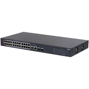 DAHUA CS4226-24ET-240 24 PORT 10/100 POE PORT + 2XGIGABIT RJ45/2XSFP COMBO YÖNETİLEBİLİR RACKMOUNT SWITCH 