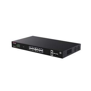 IP-COM G2220P-16-250W 16 PORT GIGABIT+2XRJ45/SFP UPLINK 230W POE CLOUD YÖNETİLEBİLİR RACKMOUNT SWITCH 