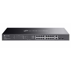 TP-LINK OMADA ES220GMP 16 PORT GIGABIT + 2XGB SFP+2XGB RJ45 UPLINK CLOUD L2 YÖNETİLEBİLİR 250W POE RACKMOUNT SWITCH 
