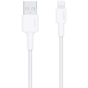 AUKEY CB-BAL7-WH NAYLON ÖRGÜLÜ USB-A LİGHTNİNG KABLOSU 0.9MT 