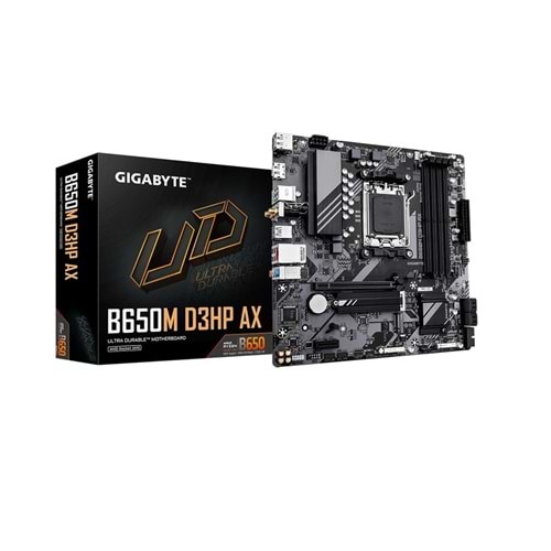 Gigabyte B650M D3HP Ax Amd B650 Am5 Ddr5 7600MHZ (Oc) Hdmı-dp M.2 Wi-Fi Rgb Matx Anakart