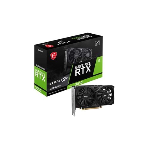Msı VGA Geforce Rtx3050 Ventus 2x E 6g Oc RTX3050 6gb Gddr6 96B DX12 X8 (1xdp 2xhdmı) Ekran Kartı