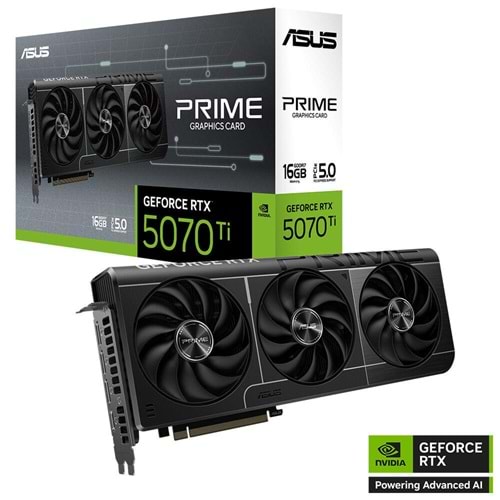 Asus Prime GeForce RTX5070Ti 16GB GDDR7 256 Bit DLSS 4 PRIME-RTX5070TI-16G Ekran Kartı