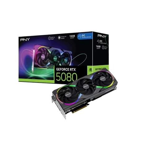 Pny GeForce RTX5080 ARGB 16GB OC GDDR7 256Bit (VCG508016TFXXPB1-O) Gaming (Oyuncu) Ekran Kartı