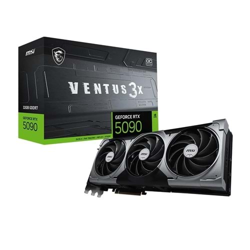 Msı GeForce RTX5090 32G VENTUS 3X OC 32GB GDDR7 512 Bit DLSS 4 Ekran Kartı