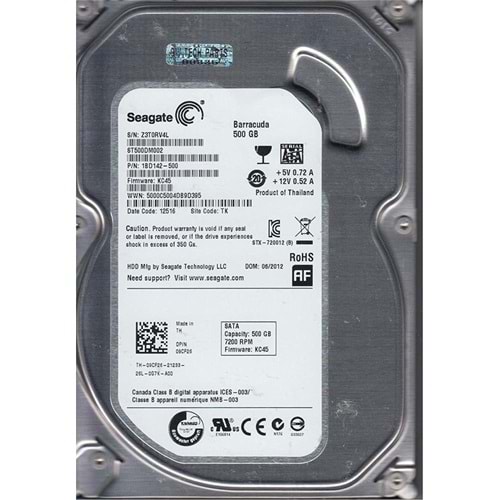 Seagate 500GB ST500DM002 BarraCuda SATA 3.0 7200 RPM 3.5