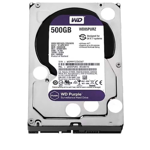 Wd 500Gb Purple WD05PURZ 3.5