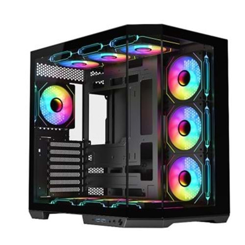 Dark GUARDIAN PRO 4x12cm ARGB Led Fanlı USB3.0 Tempered Glass ATX Panoramik Akvaryum Oyuncu Kasası