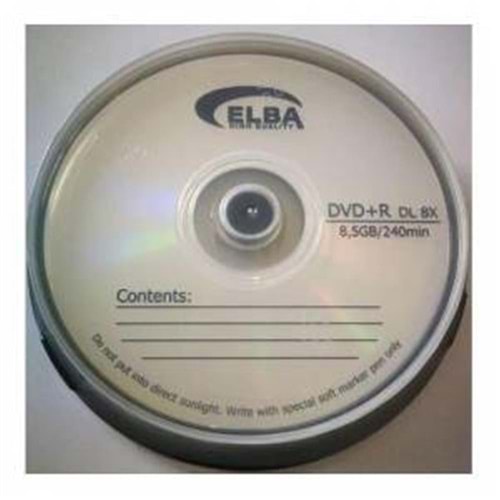Elba DVD+R 8.5GB DL 240MIN 8X 10 luCakebox