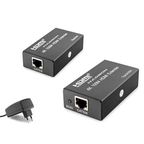 Hadron Hdx1367 100M Hdmi Extender 4K DC 5V adaptör Siyah