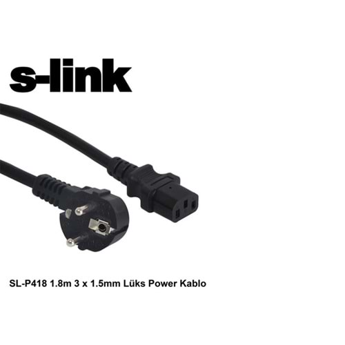 S-link SL-P175 1.5m 0.75mm Lüks Power Kablo