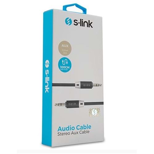S-link SL-SP70 1m Siyah 3.5mm Stereo Ses Kablosu