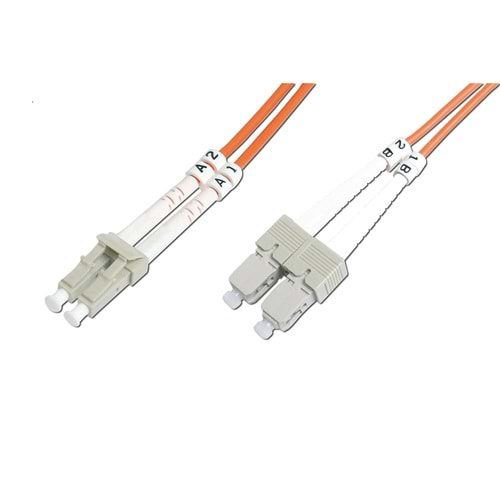 Beek LC-SC Fiber Optik Patch Kablo, Multimode OM 2 50-125 Duplex, 3.0mm, LSZH, 2 metre