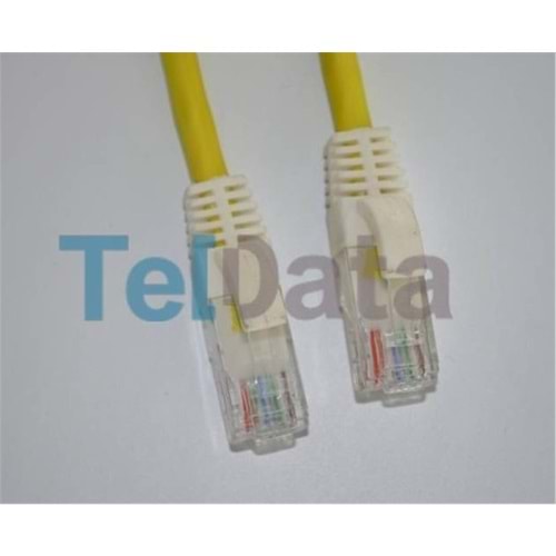 Teldata TLD-030YY Cat6 0.30MT Sarı Utp Patch Kablo