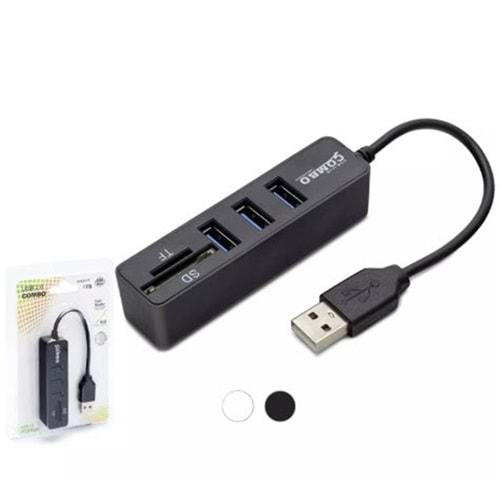 Hadron Hdx7009 Usb Hub Combo 3-Usb + Sd + Tf Siyah