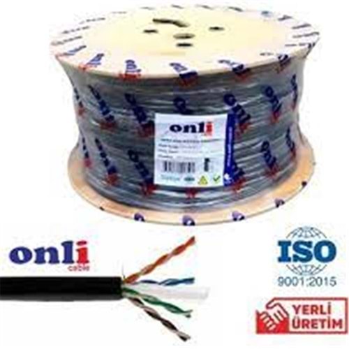Onli U-UTP 24 AWG CCA-ECO 305 Metre Cat6 Kablo