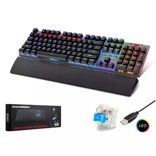 HADRON G507 KABLOLU MEKANİK RGB OYUN KLAVYE