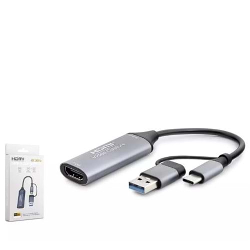 HADRON HDX7844 HDMI VIDEO CAPTURE TYPE-C+USB TO 4K 30HZ