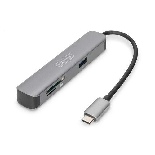 Digitus DA-70891 USB Tip C 5Port (USB-C™ Dock, 5 Port)x USB 3.0 port 2 x Kart okuyucu (SD-Mic