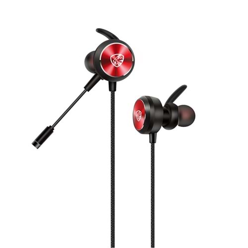 Hytech HY-GK3 3,5 Oyuncu Esnek Mikrofonlu Kırmızı Kulakiçi Kulaklık 