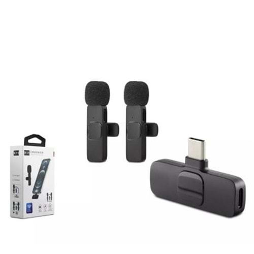 Hadron Hdx2788 Kablosuz 2-Mikrofon Type-C Siyah