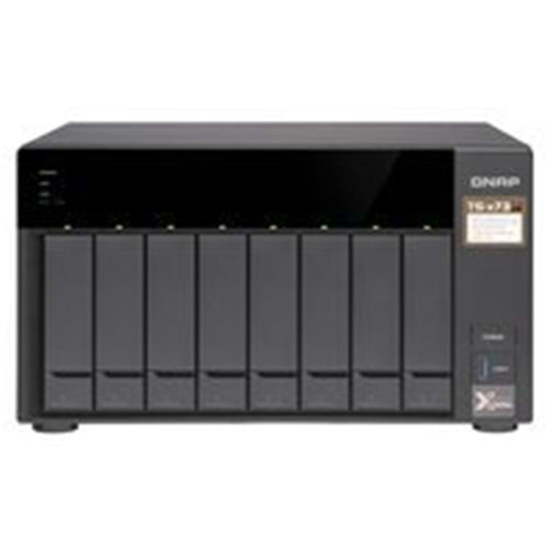 QNAP TS-873AU-RP-4GB Ram 8 HDD Yuvalı Siyah Rack Nas Çoklu Depolama Ünitesi