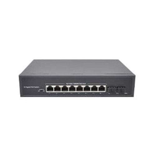 Nova NVC-PSEG0822 8 Port Poe+ 10-100-1000 Mbps 2 Port 10-100-1000 Mbps Uplink 2 Port SFP Switch 120W