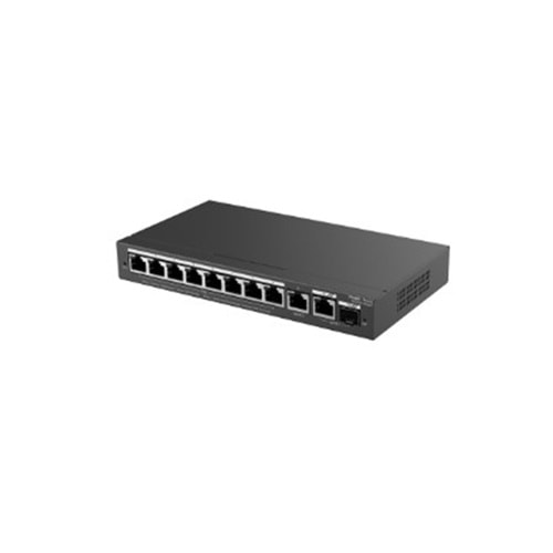 Ruijie-Reyee RG-ES210GS-P 8 Port Poe+ 10-100-1000 Mbps +1 Port SFP Yönetilebilir Switch Çelik Kasa 