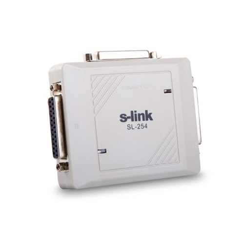 S-link SL-254 2 Port Otomatik Switch (Giriş 2 Adet Dişi DB25 Paralel Port)(Çıkış DB25 Paralel)