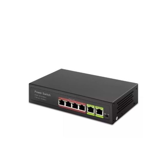 HADRON HD04 POE SWITCH 2UPLINK 4+2 10-100 MBPS 4PORT