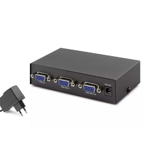 Hadron Hdx1277 2 Port Vga Splitter 200Mhz 1-In 2-Out Siyah