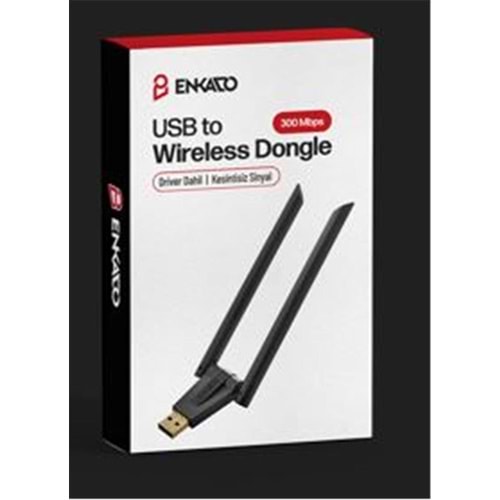 ENKADO EKD-UW91 USB TO 300 MBS ÇİFT ANTENLİ WIRELESS DONGLE