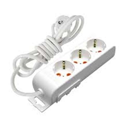 Mutlusan Rı-Tech 3lü 3mt Topraklı Grup Priz (001 175 310002 03 00)