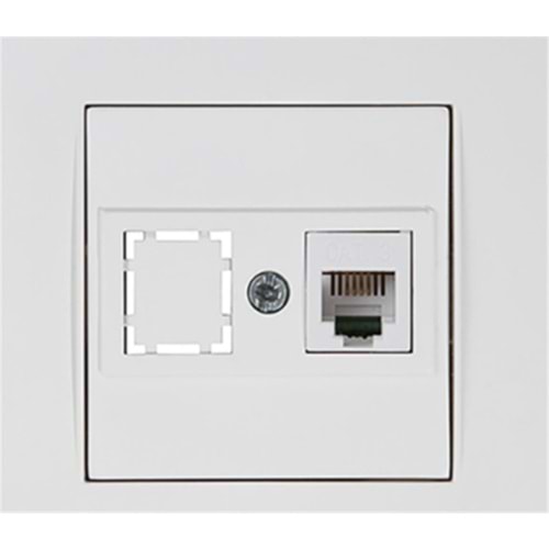 Mutlusan Rita Telefon Prizi 1XRJ12 Beyaz Bilisterli (2220 125 0101B) 