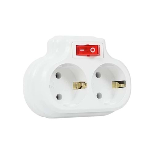 Mutlusan Topraklı 2lİ Anahtarlı Topraklı Fiş, Priz 001 170 0330 07 0000