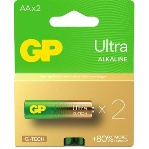 GP G-Tech LR6 AA Boy Ultra Alkalin Kalem Pil 2'li Paket GP15AU-U2