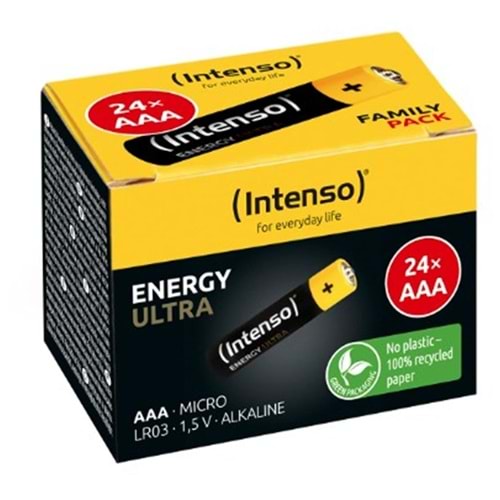 İntenso PBIN-559 LR03 AAA Boy Ultra Alkalin İnce Kalem Pil 24'lü Paket 