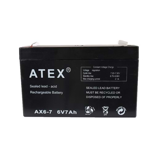 Atex AX-12V 18AH Bakımsız Kuru Akü