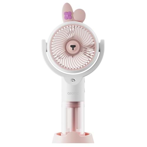Asonic AFN26 Beyaz 500mAh 2 Kademe (Püskürtme Fonksiyon) Nemlendirici Sprey USB Fan Şarjlı 