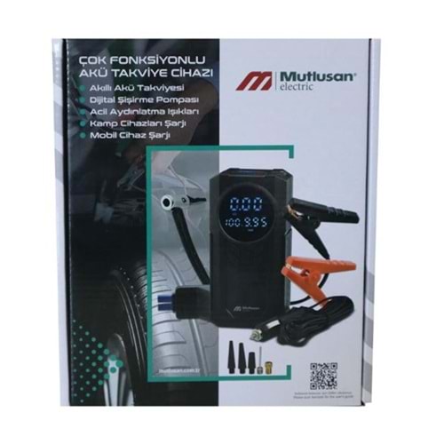 Mutlusan 10.000 Mah Çok Fonksiyonlu Akıllı Akü Takviyesi-Dijital Şişirme Pompası-ı (999 999 53001)
